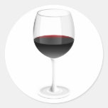 Wine glasses glass wine round stickers