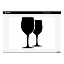 wine glasses icon laptop decal