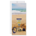 Wine Glasses on Tropical Beach Rack Card rack cards