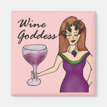 Wine Goddess Divinely Pink Magnet