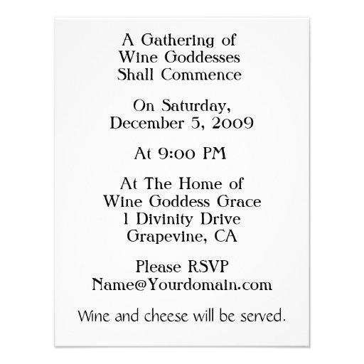Wine Goddess Gathering Announcement