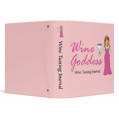Wine Goddess Pink Wine Tasting Journal binders