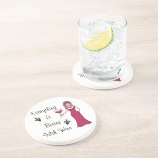 Wine Goddess Simply Divine "Better With Wine" Coasters