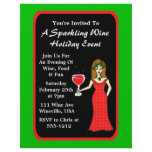 Wine Goddess Sparkling Wine Holiday Event flyers
