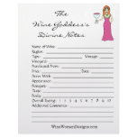 Wine Goddess's Divine Wine Tasting Notes Customized Letterhead