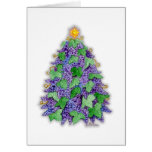 Wine Grapes Christmas Tree Greeting Cards