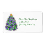 Wine Grapes Christmas Tree Personalized Shipping Labels
