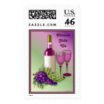 Wine & Grapes Invitation Postage postage