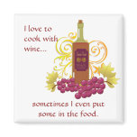 Wine & Grapes Fridge Magnet