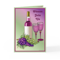 Wine & Grapes Party Invitation cards