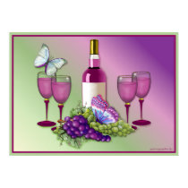 Wine & Grapes Toast 2 posters