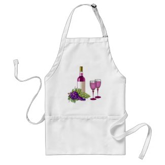 Wine & Grapes Toast apron