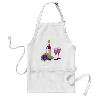 Wine & Grapes Toast Apron