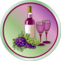 Wine & Grapes Toast sticker