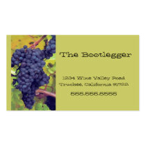 Wine-Grapes-Vineyard- Italian Resturant Business Card