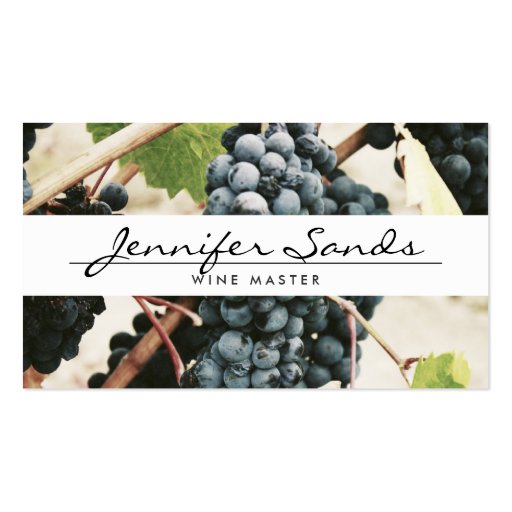 WINE GRAPES, WINERY, WINE MASTER Business Card