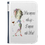 Wine improves with age funny Wine iPad case