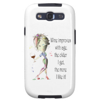 Wine Improves with Age Humorous Wine Saying Samsung Galaxy SIII Cases