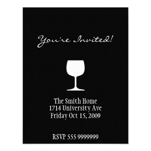 Wine invitation card (front side)