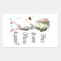 Wine is the Answer - what was the question?? Rectangle Sticker