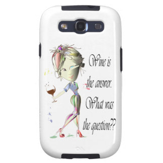 Wine is the question funny Wine saying gifts Samsung Galaxy SIII Case