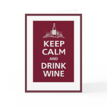 WINE: "KEEP CALM AND DRINK WINE" CARDS