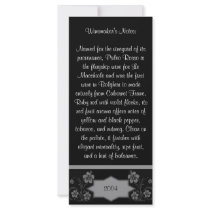 Wine Label Wine Maker Notes rack cards by jbranam Wine Label Wine Maker Notes rack cards