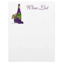 Wine List letterhead