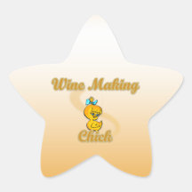 Wine Making Chick Stickers