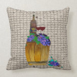 Wine Oak Barrel Throw pillow pillows