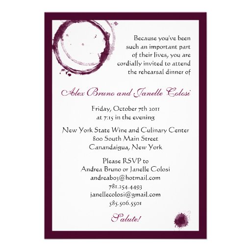 Wine Party Invitation (front side)