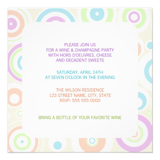 Wine Party invitation