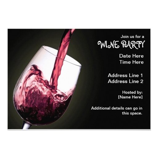 Wine Party Invitations (front side)