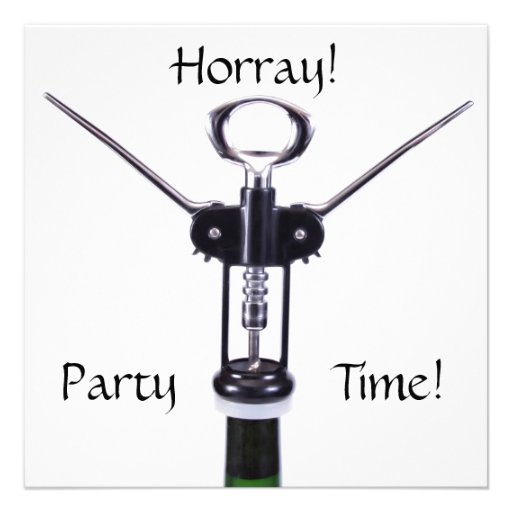 Wine Party Time Custom Announcements