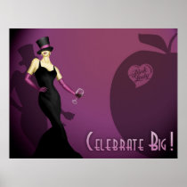 Wine Pink Lady Poster posters