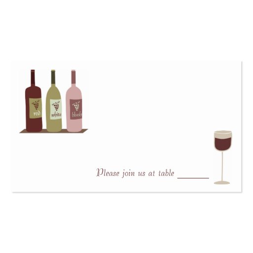 Wine Place Cards Business Card Template