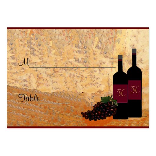 Wine Placecard Business Card (front side)