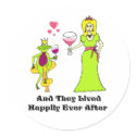 Wine Prince & Princess ...Happily Ever After Round stickers