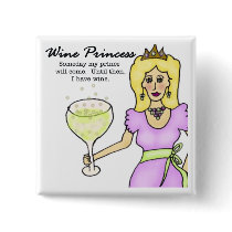 Wine Princess Button by Victoreeah Wine Princess Button
