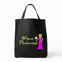 Wine Princess Dark Shopping Bag