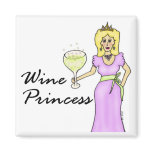 Wine Princess (no Saying) Magnet