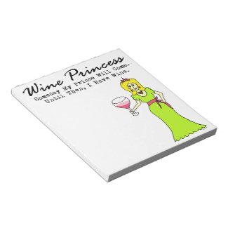 Wine Princess "Someday My Prince Will Come" Memo Note Pads