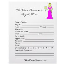 Wine Princess's Royal Wine Tasting Notes letterhead by Victoreeah Wine Princess's Royal Wine Tasting Notes letterhead