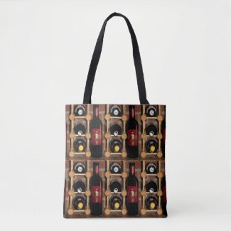 Wine Rack Abstract Pattern Tote Bag