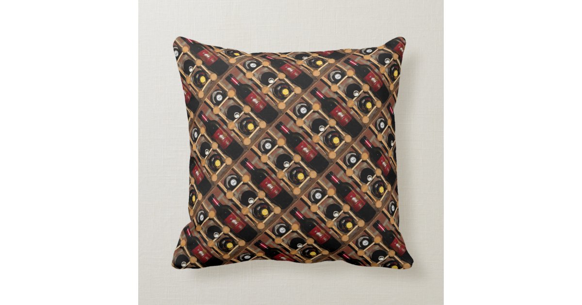 Wine Rack Abstract Throw Pillow Zazzle