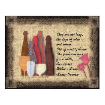 Wine & Roses Art Poem posters
