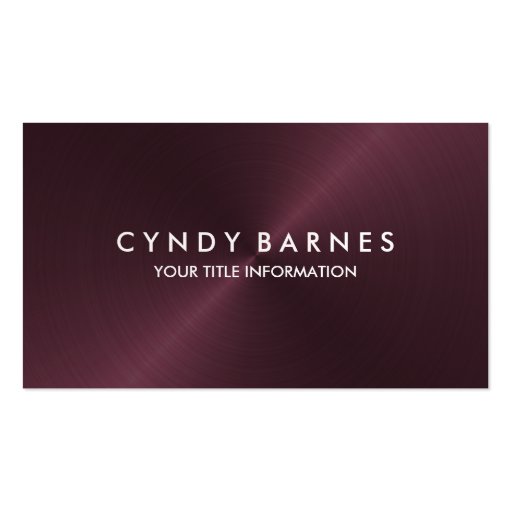 Wine Sheen Business Card (front side)