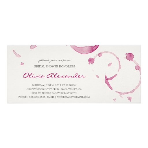 WINE STAINS | BRIDAL SHOWER INVITATION (front side)