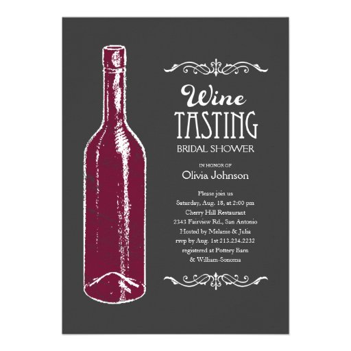 Wine Tasting Bridal Shower Invitations