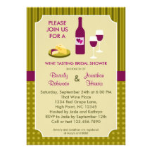 Wine Tasting Couple's Bridal Shower Invitation